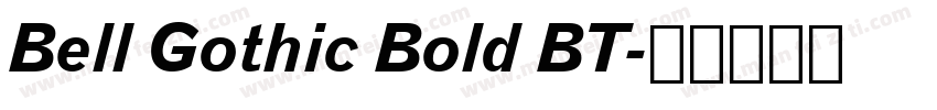 Bell Gothic Bold BT字体转换